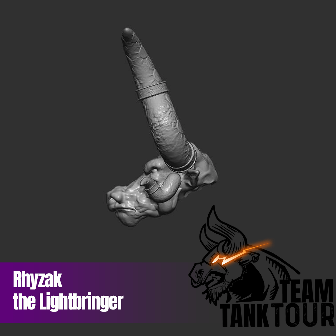 Rhyzak, the Lightbringer (Earth Form) 3D Printed Head