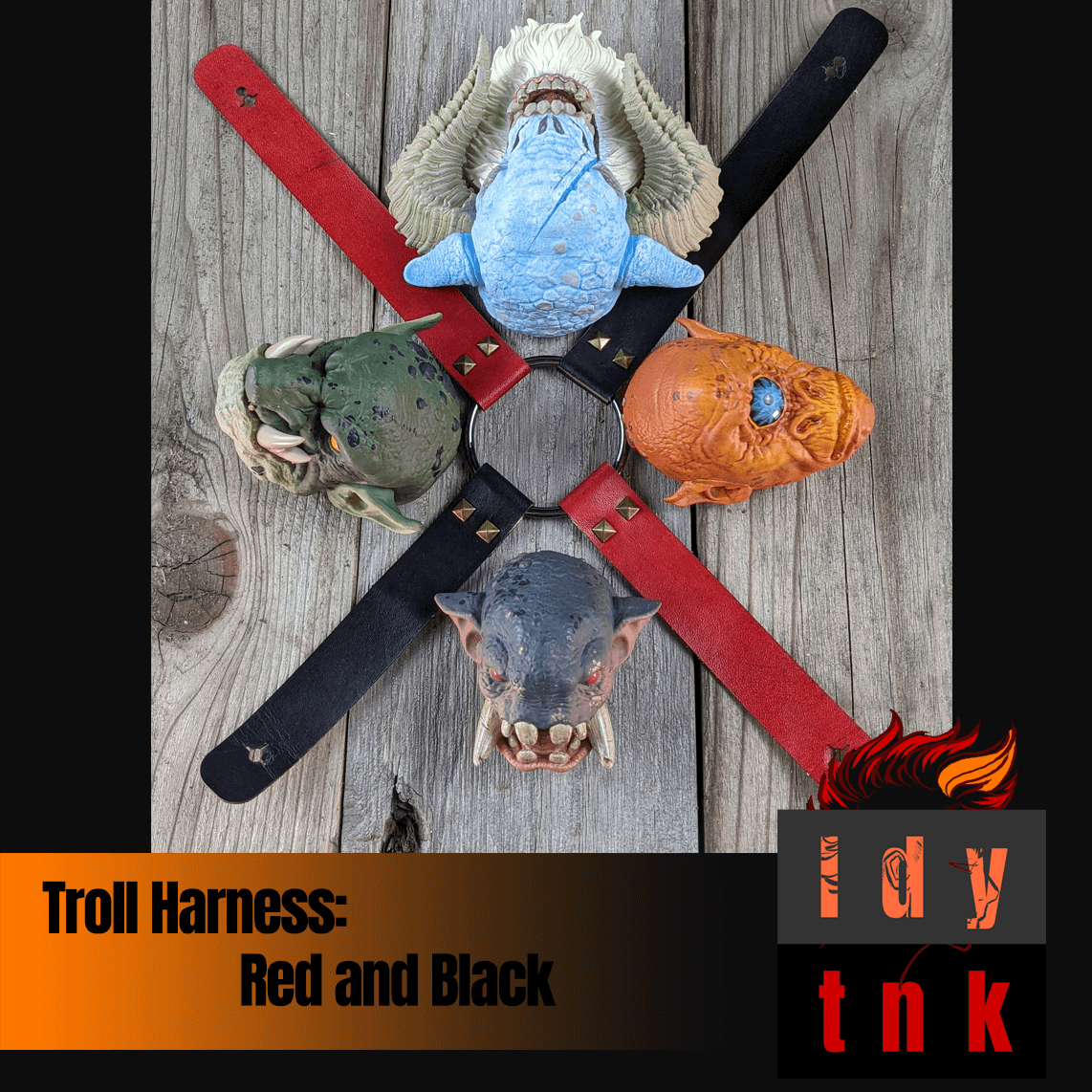 Troll Harness: Red and Black